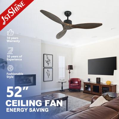 China 52 Inch 5 Speed Remote Control Decorative Wood Ceiling Fan For Bedroom for sale