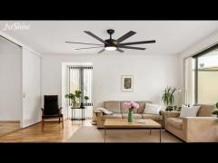 64 Inches Indoor Ceiling Fan With Light DC Motor Amart Control