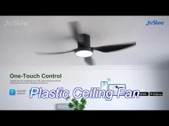 led lighting type smart ceiling fan with light dc motor energy saving dimmable metal and plastic bla