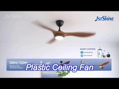 lower noise ceiling fan with dc motor 6-speed remote control plastic blade