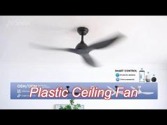 52“ matte black dc ceiling fan sleek abs blades remote control
