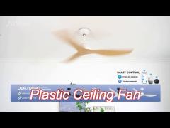 52“ modern dc ceiling fan with abs wood-look abs blades