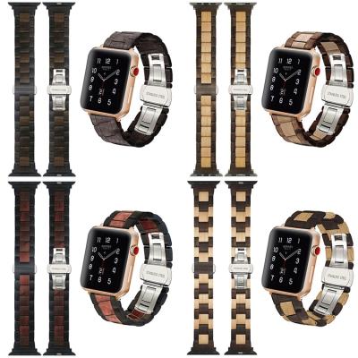 China High Quality Hard Durable Ebony Wooden Watch Bands With Light From Universal xinboqin for sale