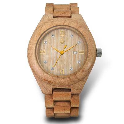 China Wholesale Power Reserve Watches Best Popular Design Wooden Watch Custom Your Own Logo Engraved Wooden Watches for sale