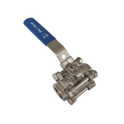 China General SS304 SS316 Ball Valve 3 Pieces Threaded BSP NPT Ends for sale