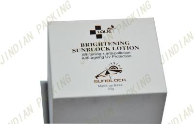 China White Luxury Paper Cardboard Cosmetic Boxes For Cream Packaging, Matt Lamination for sale