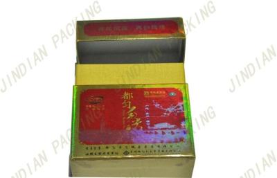 China Pequeña caja del té de la cartulina del papel de hoja de oro con el logotipo grabado en relieve modificado para requisitos particulares en venta