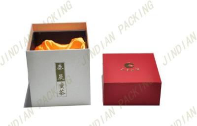 China Caja promocional del té de la cartulina, caja de empaquetado del pequeño té con el logotipo grabado en relieve en venta