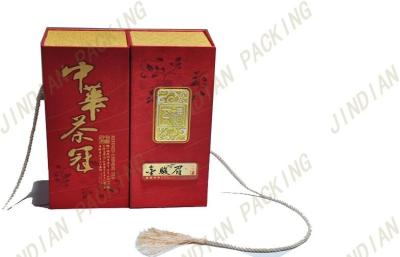 China La caja de lujo del té de la cartulina con el logotipo de la hoja de oro, aduana imprimió las cajas de empaquetado del té en venta