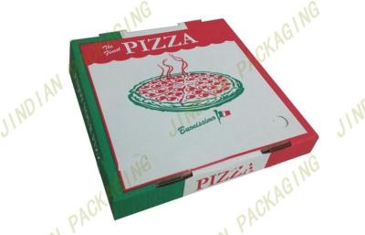 China Cajas de encargo plegables para la entrega, cajas de embalaje de la pizza de la pizza del papel acanalado en venta