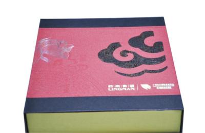 China Embossed Logo Paper Cardboard Food Packaging Boxes For Moon Cake, Tea for sale