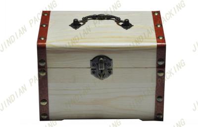 China Fancy Craft Solid Wooden Gift Boxes For Jewelry Storage With Mirror Metal Lock for sale