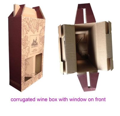 China Luxury Foldable Cardboard Wine Box With Silver Stamped Logo for sale