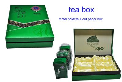 China Luxury Printed Cardboard Tea Box, Embossed Logo Paper Gift Packaging Box for sale