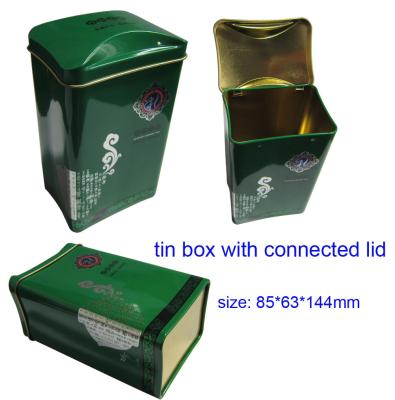 China Dark Green Packaging Tin Boxes Recyclable For Tea Gift With Paint Surface for sale