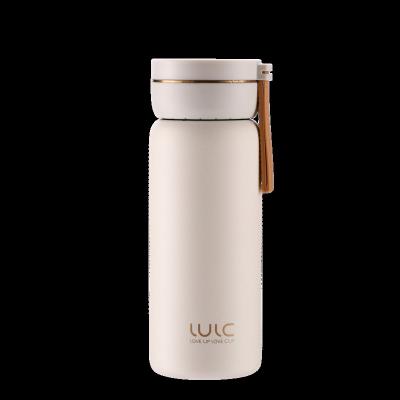 China Custom ODM Label Viable Double Wall Thermal Insulation Triple Leak Proof 304 Stainless Steel Vacuum Flask Logo White Water Bottles for sale