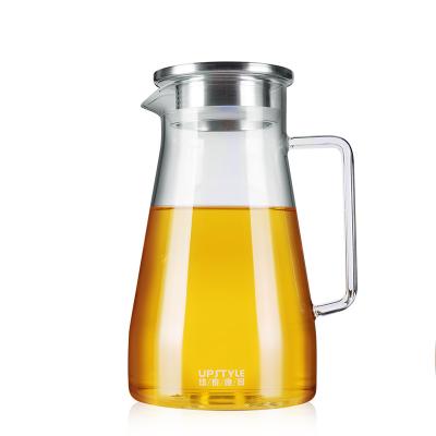 China Factory Supply Large Capacity Glass Sustainable Borosilicate Cooking Infusion Teapot With Infuser for sale