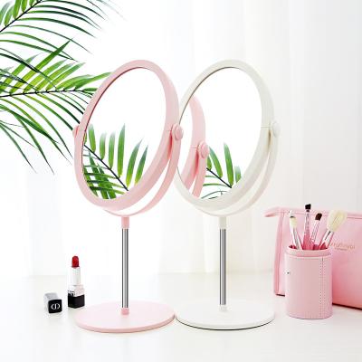 China Wholesale 360 ​​Degree Twist Double Lighted Round Face For Custom Table Makeup Mirror for sale