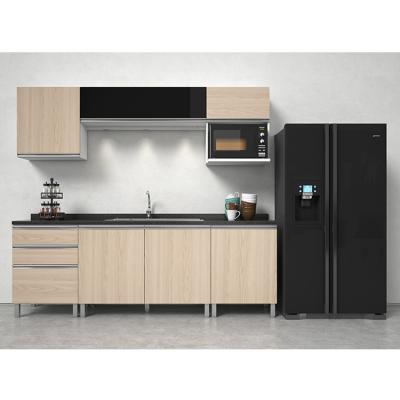 China European E1 / E0 Health Standard Customized Modern Design 3D Hotel Modular Kitchen Cabinets for sale