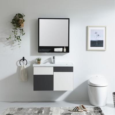 China Modern White Simple Singapore Style Bathroom Vanity Mirror Cabinet for sale