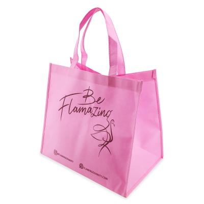 China Promotional Reusable Non Woven Handled Shopping Bag Non Woven Fabric Tote Bag With A Custom Logo for sale