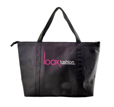 China Wholesale Fashion Tote Non Woven Bag With Zipper Fashion Shopping Bag Reusable Bag for sale