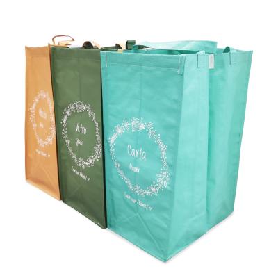 China Fashion Design Recyclable Italy Polypropylene Woven Reusable Garbage Waste Recycling Bag for sale