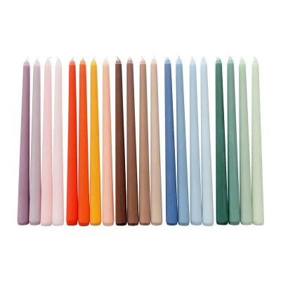 China Colorful Birthdays 4 Pcs Packing Scented Candles Long Rod Candles Taper Candles For Romantic Dinner Wholesale for sale