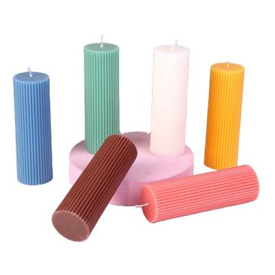 China Custom Wholesale Birthdays Long And Short Sizes Home Decoration Pillar Scented Candles for sale