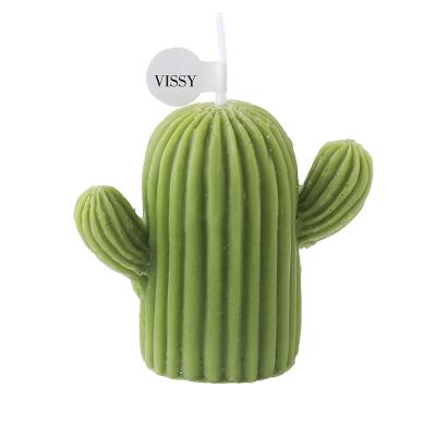 China Hot Sale Factory Art Candle Holiday Parties Decoration Cactus Paraffin Wax Plant Scented Candles for sale