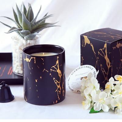 China Premium Quality Soy Eco-Friendly Scented Wax Candle Ceramic Jar Scented Tealight Candles for sale