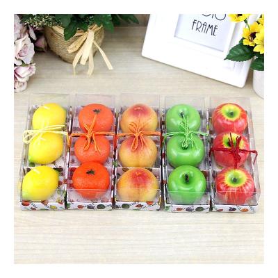 China Eco - Friendly Christmas Scented Candle Set Apple Scented Candles Fruit Scented Candles for sale