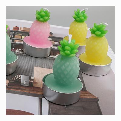 China Home decoration; Birthday ; Vacation ; Cheap 6 Pcs Mini Pineapple Paraffin Wax Candles Set Home Holiday Parties Birthday Party Scented Candles for sale