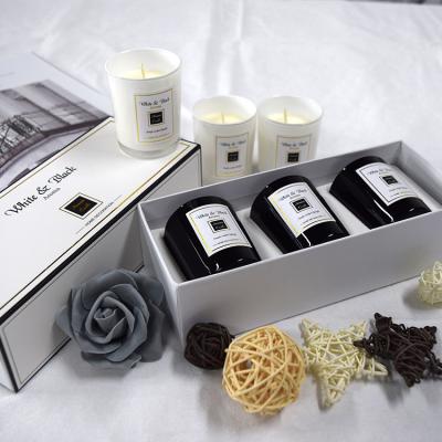 China Wholesale Single Set Scented Soy Wax Scented Candle Luxury Glass Jar Scented Candle Aromatherapy Scented Candles for sale