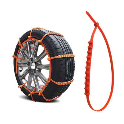 China Flame-retardant Non-slip Winter Wheels Snow Chains Plastic Repeatedly Use Car Tire Cable Ties for sale