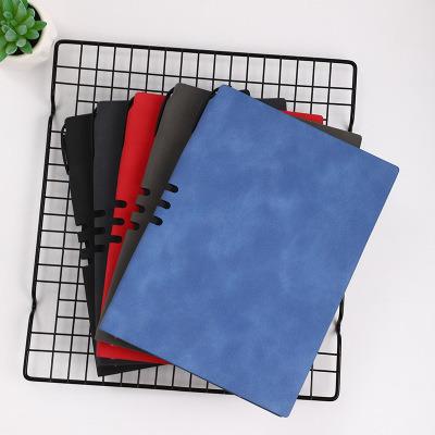 China Hardcover Factory Direct Sales A5 Office Notebook Business Sheepskin Leather Diary Custom LOGO Soft Leather Notebook for sale