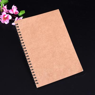 China Kraft Paper Notebook Diary Stationery Supplies Hardcover Book Spiral Book Stationery Supplies Kraft Paper Coil Notebook for sale