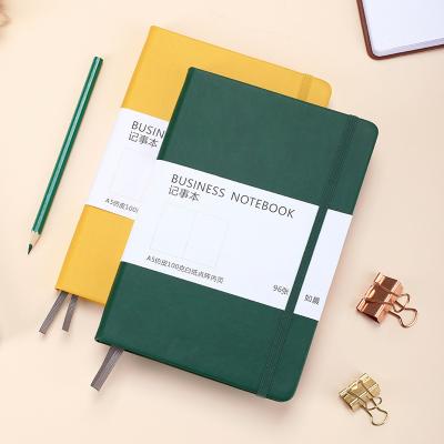 China Skin Feeling PU Premium Notebook Customized Creative Cute Notebook Korean Student Student Book Elastic Bandage Business Retro Notebook Notebook for sale