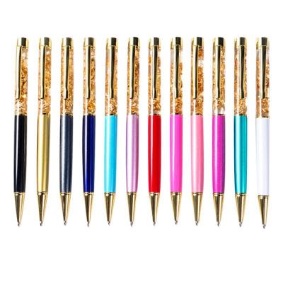 China office & Gold Foil Pen Crystal Hot Stamping Pen Oil Pen Creative Ballpoint Pen Metal School for sale