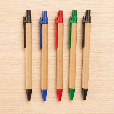 China office & Cardboard Paper Pen Promotion Custom Recyclable Kraft Pen Gift Ballpen Extremely Cheap School Eco for sale