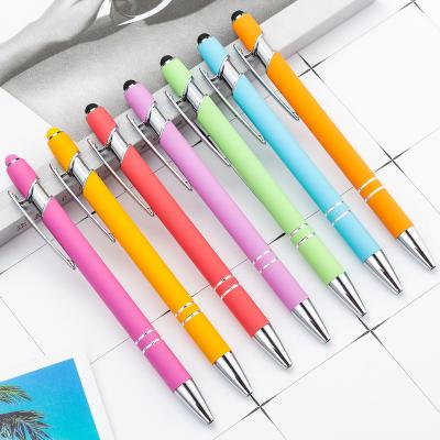 China Fashionable Ball Pen Colorful Stationery Stylus Hotel from Balpoint Pen Manufacture Promotional Slim Metal pen with custom logo for sale