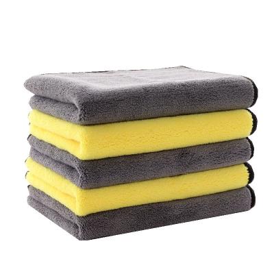 China Factory Wholesale Cheap Super Soft Coral Fleece Car Towel Microfiber Towel Cleaning Clothes QUICK DRY for sale