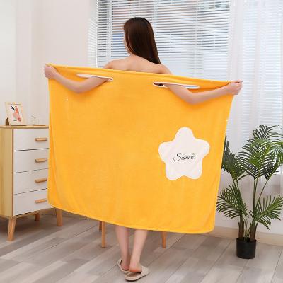 China China High Quality Women's Wearable Bath Towel Microfiber Logo Bathrobe Shower Robe Custom Wholesale QUICK DRY Manufacturing for sale