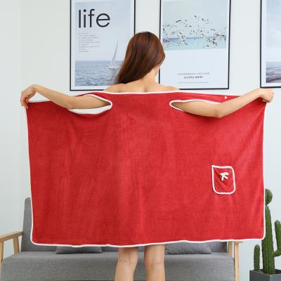 China Hypoallergenic Bath Towels For Women SPA Portable Shower Towel Body Wrap Bathrobe Beach Robe Bath Towel Wholesale for sale