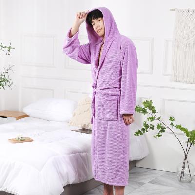 China Spa Bathrobe Sleepwear Soft Plush Fleece Soft Warm Bathrobe With Custom Logo For Men for sale