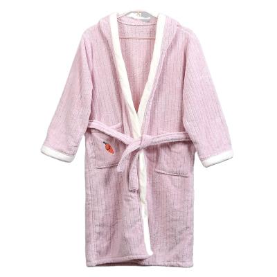 China High Quality QUICK DRY Warm Fluffy Soft Child Bathrobe Export Supplier Hooded Bathrobe For Children for sale