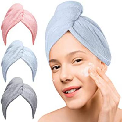 China Super Absorbent Quick Dry Customized SPA Women's Super Absorbent Quick Dry Beauty Twist Wrap Turban Turban Microfiber Soft Cheap Hair Towel for sale