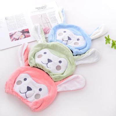 China Hot Selling New Arrival Style QUICK DRY Microfiber Custom Animal Hair Towel Fast Drying Hair Turban For Kids for sale