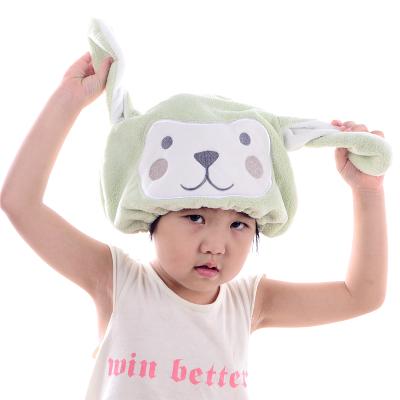 China Microfiber QUICK DRY High Density Soft Embroidery Manufacture Design Animal Hair Towel For Kids Wrap Turban for sale