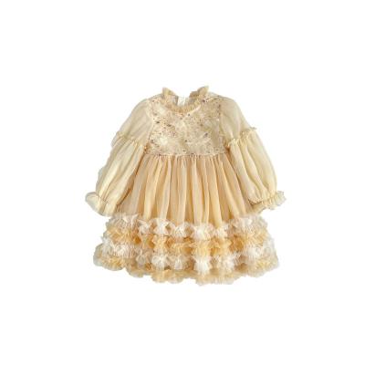 China Sustainable OEM Girls Princess Lolita Dress Vintage Long Sleeve Wedding Party Birthday Dresses For Girls for sale